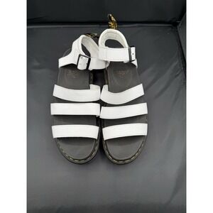 Dr Martens Sandals White Blaire Gladiator Sandals Size 11 Platform Ex Condition